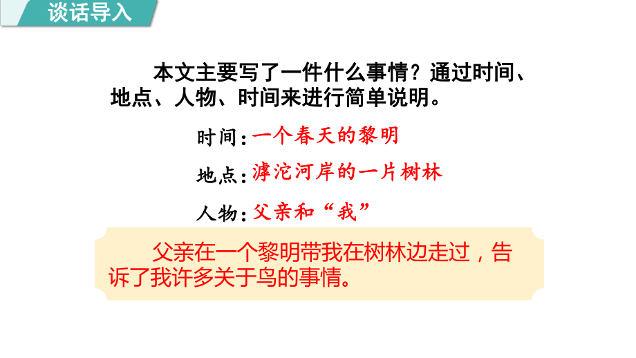 部编版语文三年级上册23《父亲、树林和鸟》第二课时.pptx_第3页