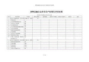 货物运输企业安全生产标准化评定标准参考模板范本.doc