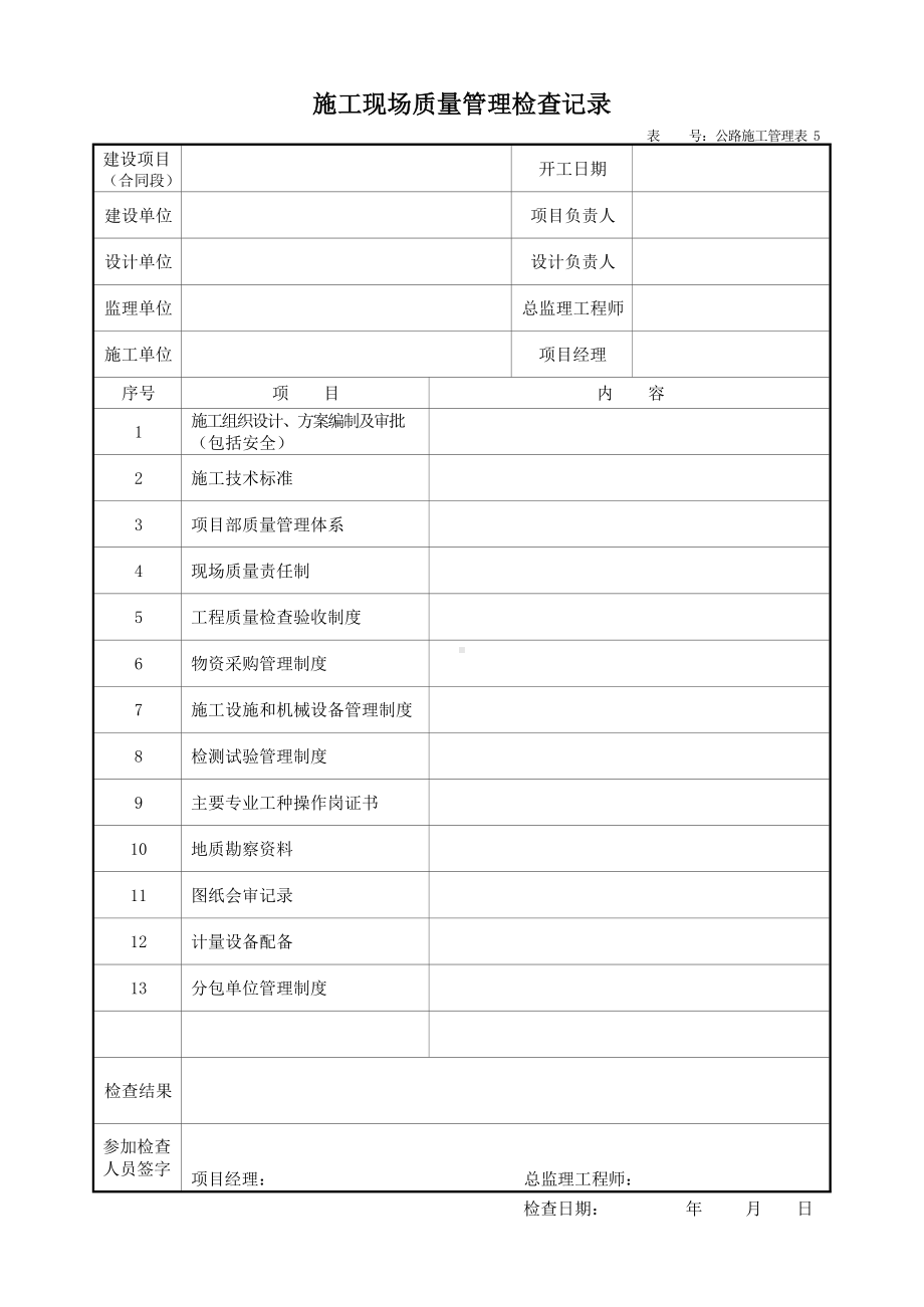 施工现场质量管理检查记录.docx_第1页