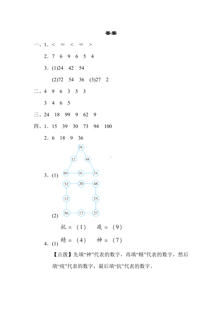 北师大版数学二年级上册-方法技能分类评价 1．巧填数或等式.docx_第3页