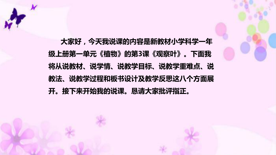 1.3观察叶 说课稿 ppt课件（共39张PPT）-2022新教科版一年级上册《科学》.pptx_第2页