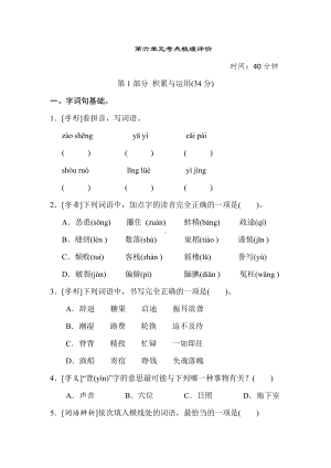 部编版语文五年级上册-第六单元考点梳理评价.doc