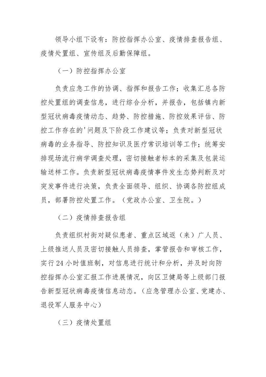 乡镇疫情防控预案和应急预案.docx_第2页