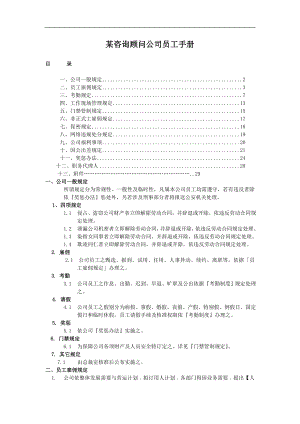 某咨询顾问公司员工手册参考模板范本.doc