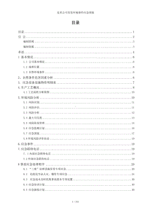 皮革公司突发环境事件应急预案参考模板范本.doc