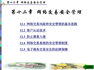 电子商务基础与应用课件第12章网络交易安全管理.ppt