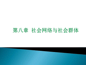 社会学第八章社会网络与社会群体课件.ppt