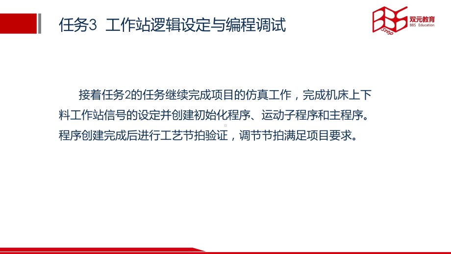 电子教案工业机器人离线编程与仿真课程资源53工作站逻辑设定与编程调试课件.pptx_第2页