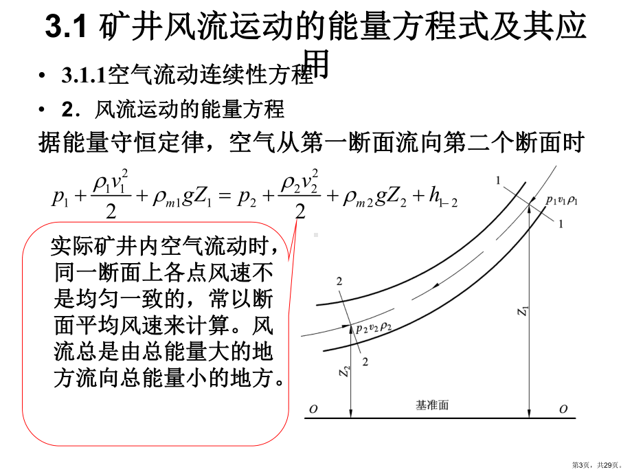 矿井风流流动能量方程及其应用课件.ppt_第3页