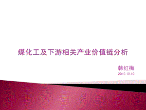 煤化工及下游相关产业的价值链分析氮肥会议版汇编课件.ppt