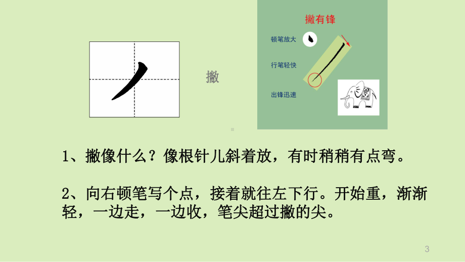 硬笔书法撇和捺的写法课件.pptx_第3页