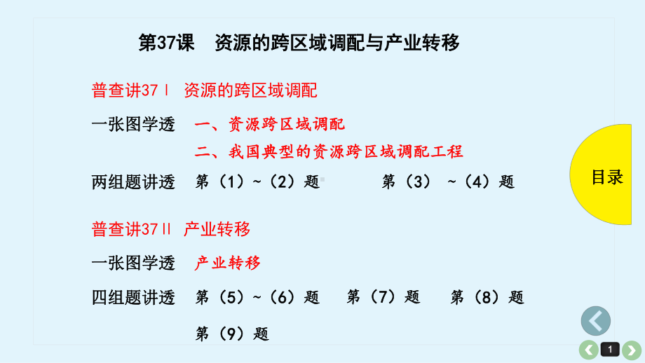 第37课资源的跨区域调配与产业转移(共74张)课件.pptx_第1页