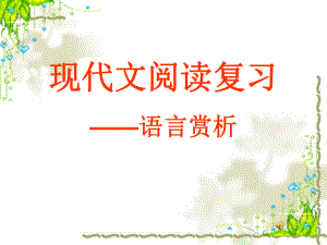 现代文阅读复习-语言赏析课件.ppt