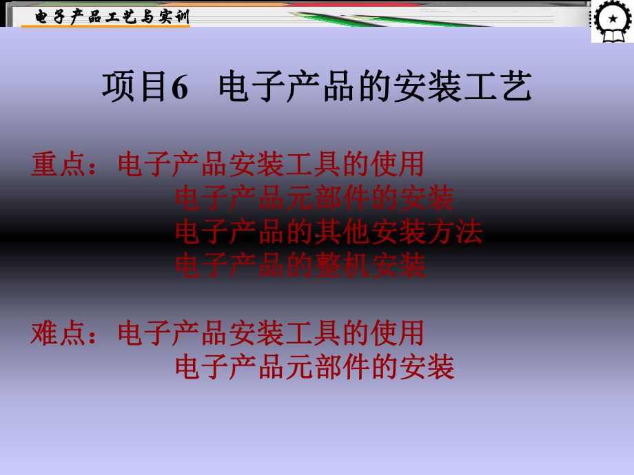 电子产品工艺与实训(共40张)课件.ppt_第1页