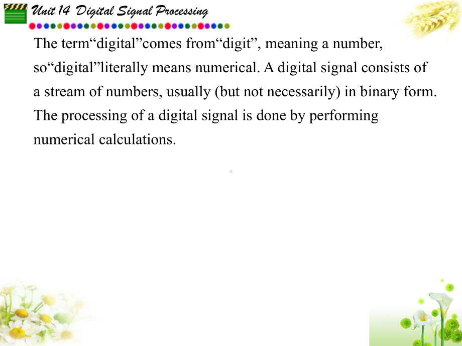 电子信息类专业英语Unit14DigitalSignalProcessing课件.ppt_第3页