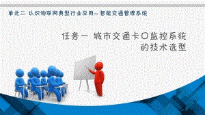 电子教案《物联网工程导论》单元二任务一城市交通卡口监控系统的技术选型课件.ppt