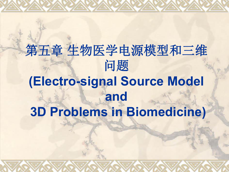 生物医学电源模型和三维问题(ElectrosignalSourceModelb...b课件.ppt_第1页