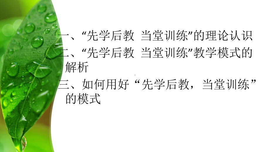 灵活运用先学后教当堂训练的教学模式打造高效课堂精选课件.ppt_第2页