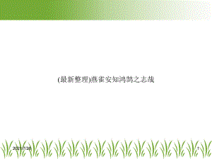 燕雀安知鸿鹄之志哉课件.ppt