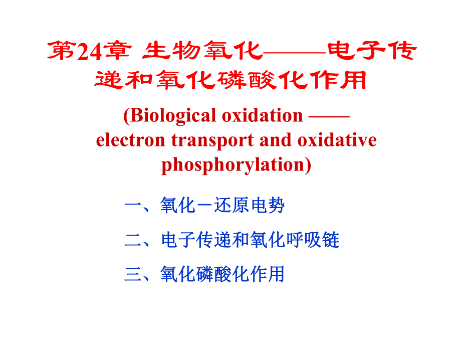 生物化学第24章生物氧化课件.ppt_第1页