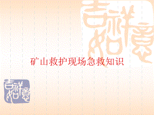 矿山救护现场急救知识课件.ppt