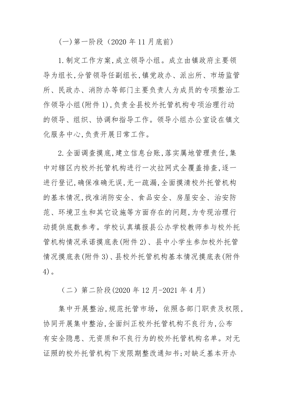 校外托管机构专项治理工作方案.docx_第3页