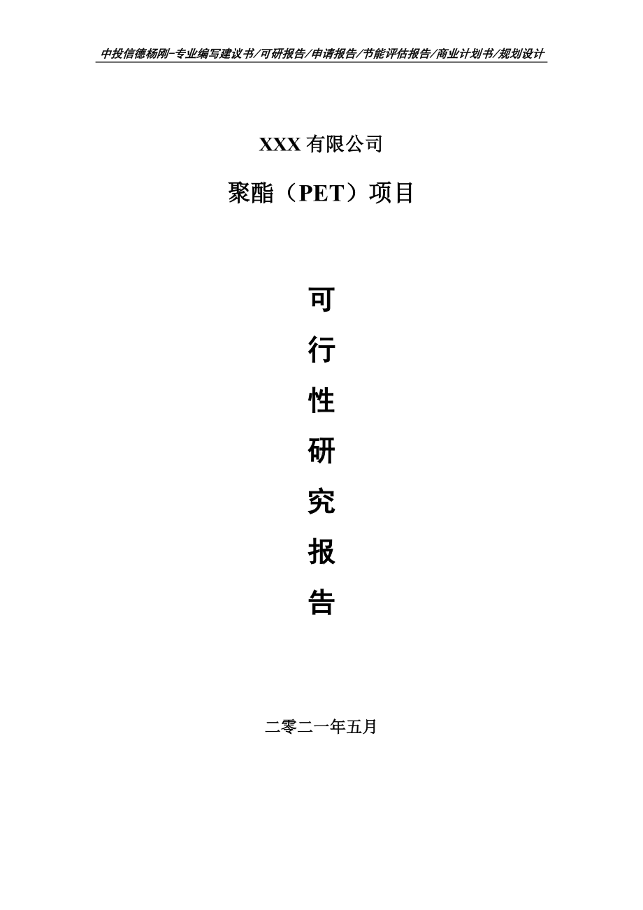 聚酯（PET）项目可行性研究报告建议书.doc_第1页