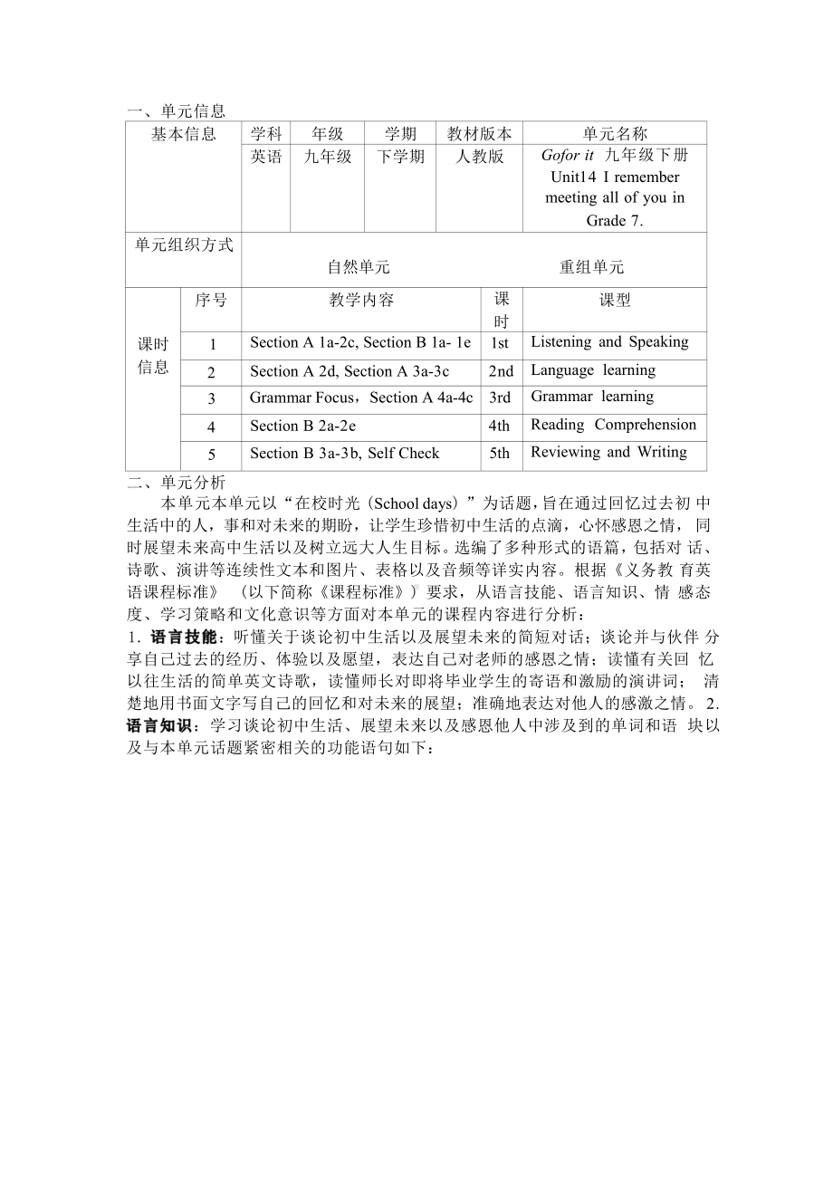 [信息技术2.0微能力]：中学九年级英语下（第十四单元）Section B 1a- 1e-中小学作业设计大赛获奖优秀作品[模板]-《义务教育英语课程标准（2022年版）》.pdf_第2页