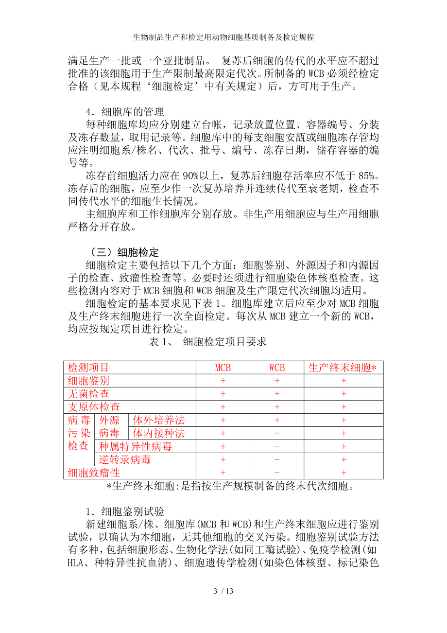 生物制品生产和检定用动物细胞基质制备及检定规程参考模板范本.doc_第3页