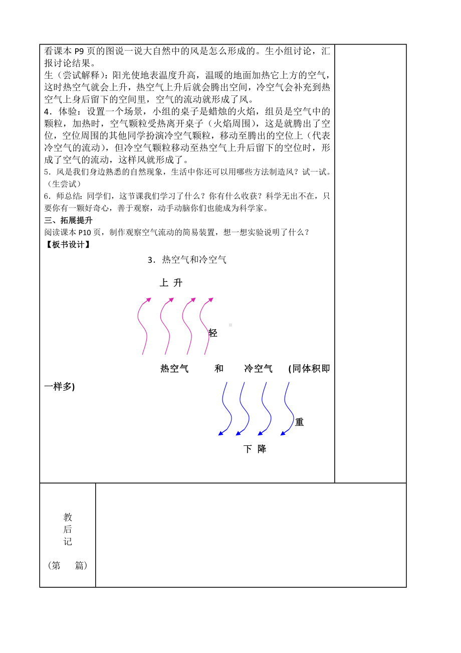 苏教版2022-2023三年级上册科学第一单元第3节《热空气和冷空气吗》第2课时教案.docx_第2页