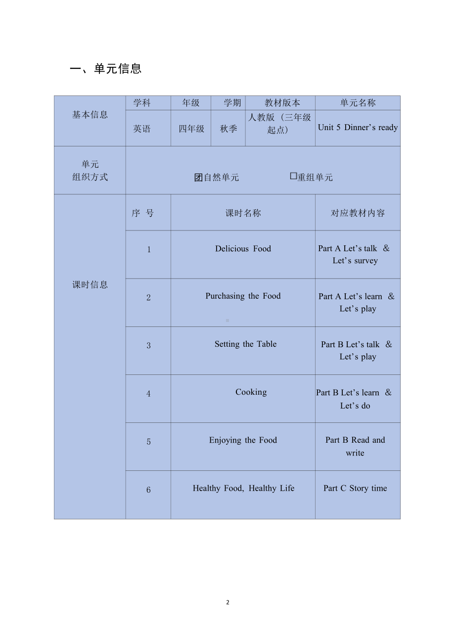 [信息技术2.0微能力]：小学四年级英语上（第五单元）Delicious Food-中小学作业设计大赛获奖优秀作品[模板]-《义务教育英语课程标准（2022年版）》.pdf_第2页