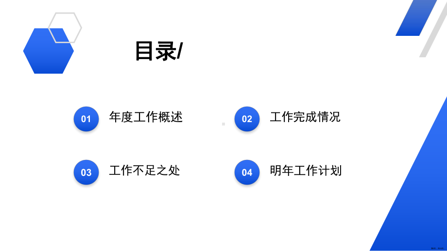 蓝色渐变商务风年终工作总结模板课件.pptx_第2页