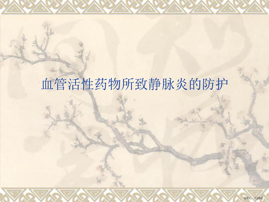 血管活性药物所致静脉炎的防护课件.ppt_第1页