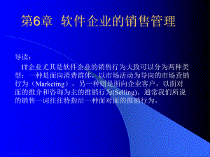 软件企业的销售管理ppt课件.ppt