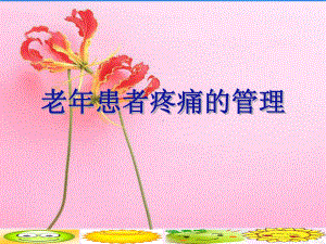 老年患者的的疼痛管理(新)课件.ppt