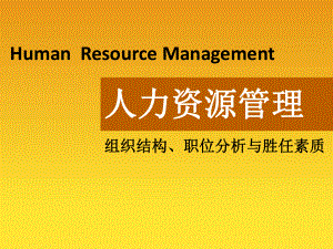 组织结构、职位分析与胜任素质(全面解读)课件.ppt