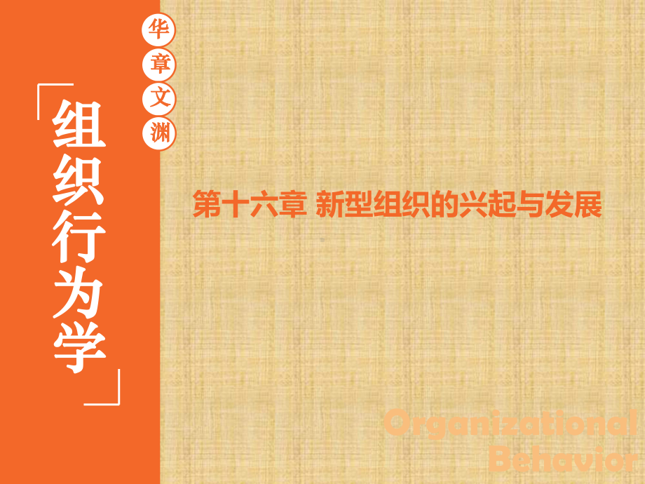 组织行为学16第十六章新型组织的兴起与发展第3版工商管理学院精编版课件.pptx_第1页