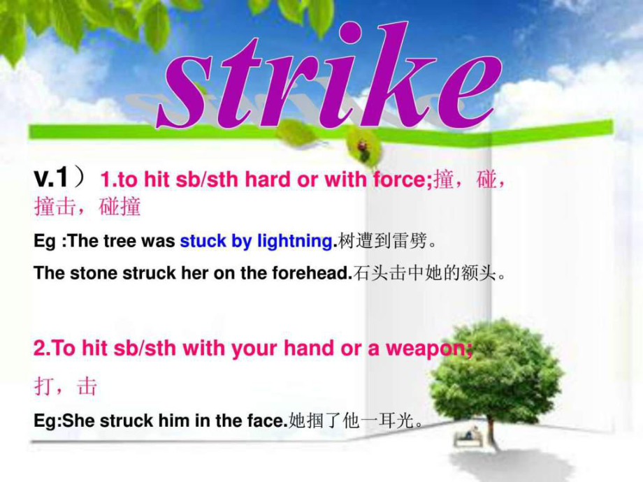 综英词语讲解之strike英文版课件.ppt_第2页