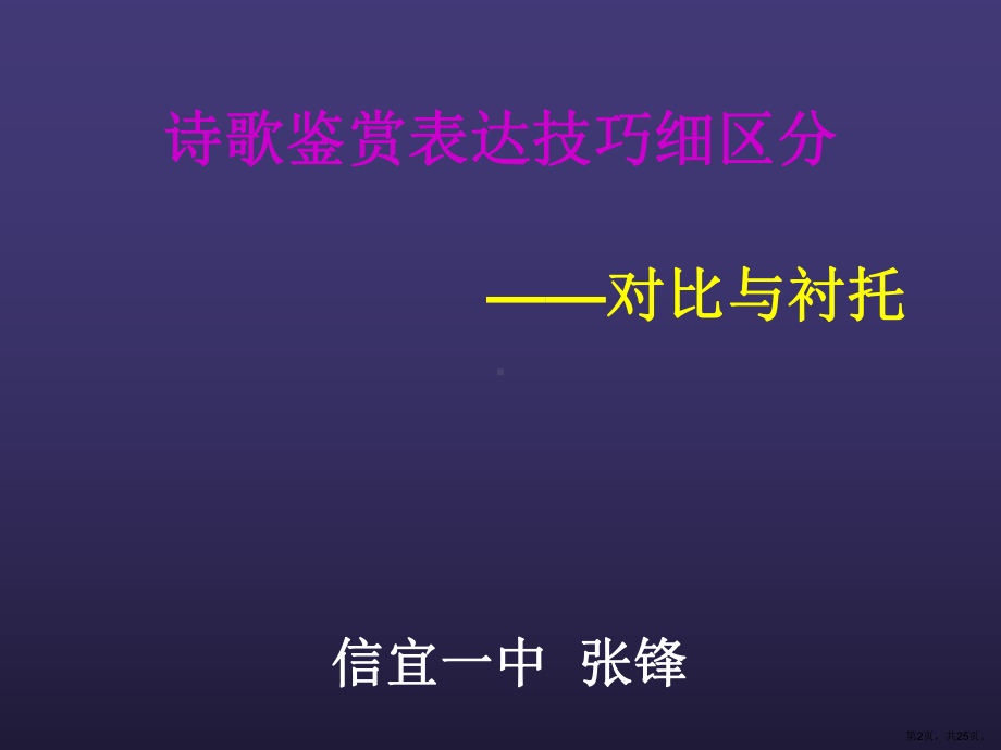 诗歌鉴赏表达技巧细区分-对比与衬托课件.ppt_第2页