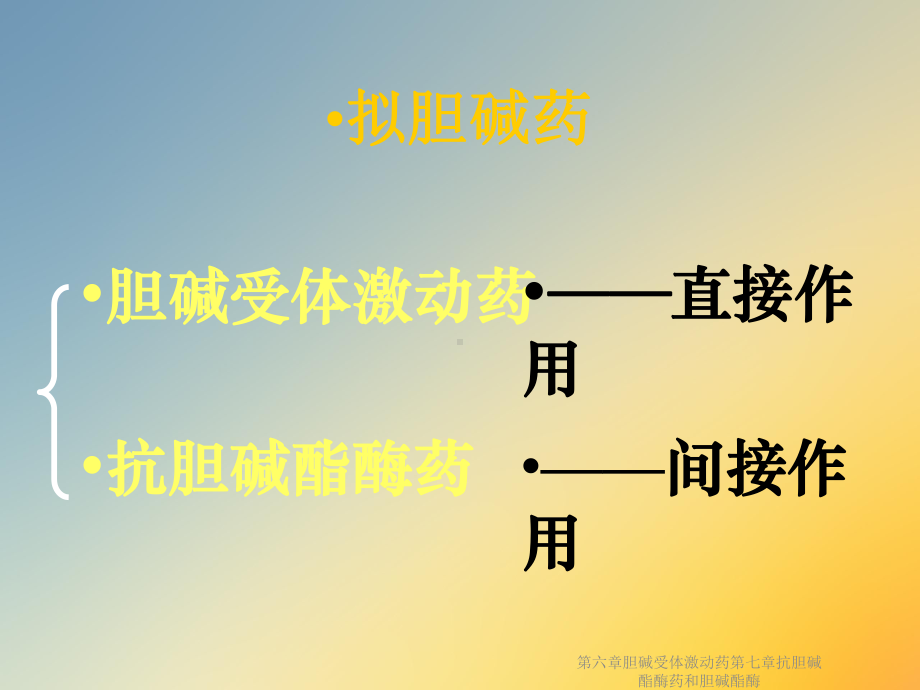 胆碱受体激动药抗胆碱酯酶药和胆碱酯酶课件.ppt_第2页