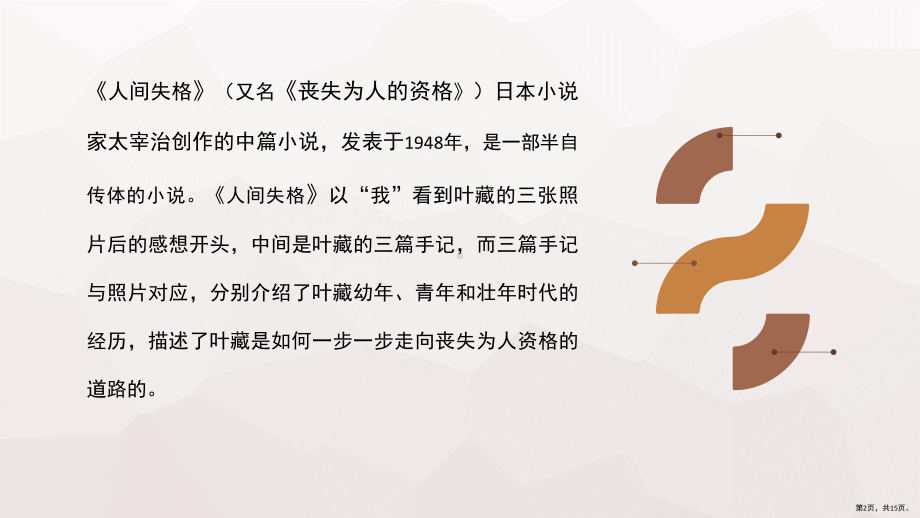 著名作家太宰治文学作品分享《人间失格》名著逻辑梳理小说读后感模板课件.pptx_第2页