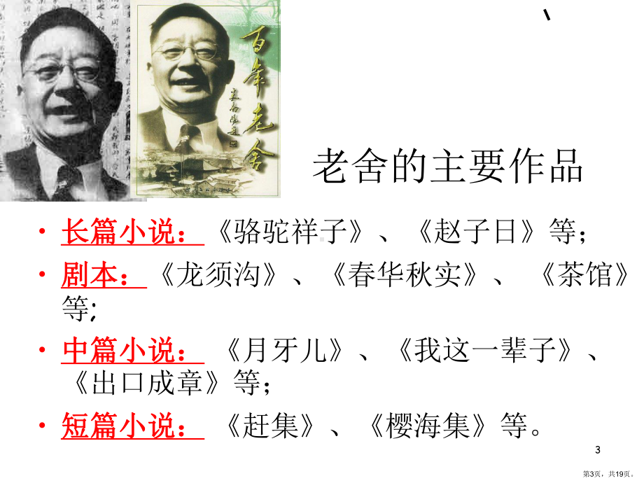 老舍简介与主要作品课件.ppt_第3页