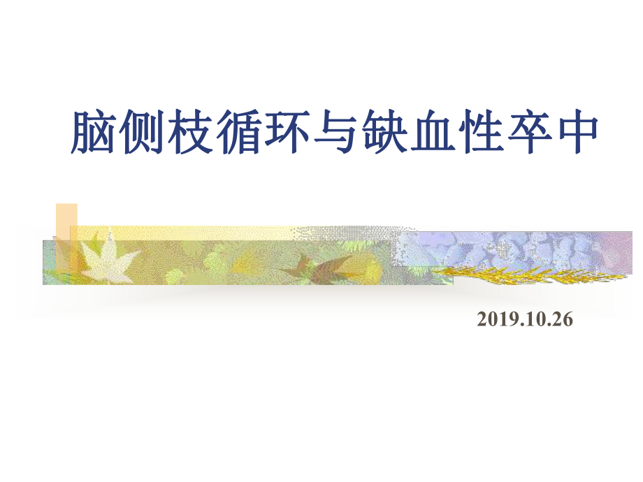 脑缺血侧枝循环治疗(公司)课件.ppt_第1页