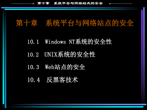 系统平台与网络站点的安全课件.ppt