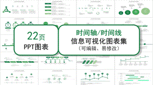 绿色时间轴信息可视化经典创意图表集课件.pptx