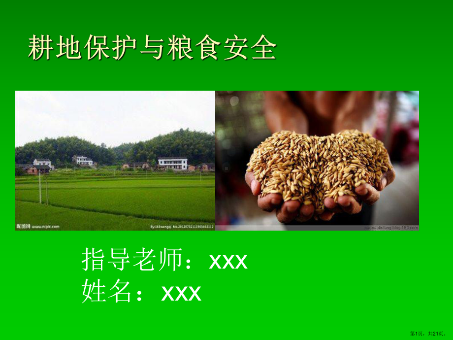 耕地保护和粮食安全..课件.ppt_第1页