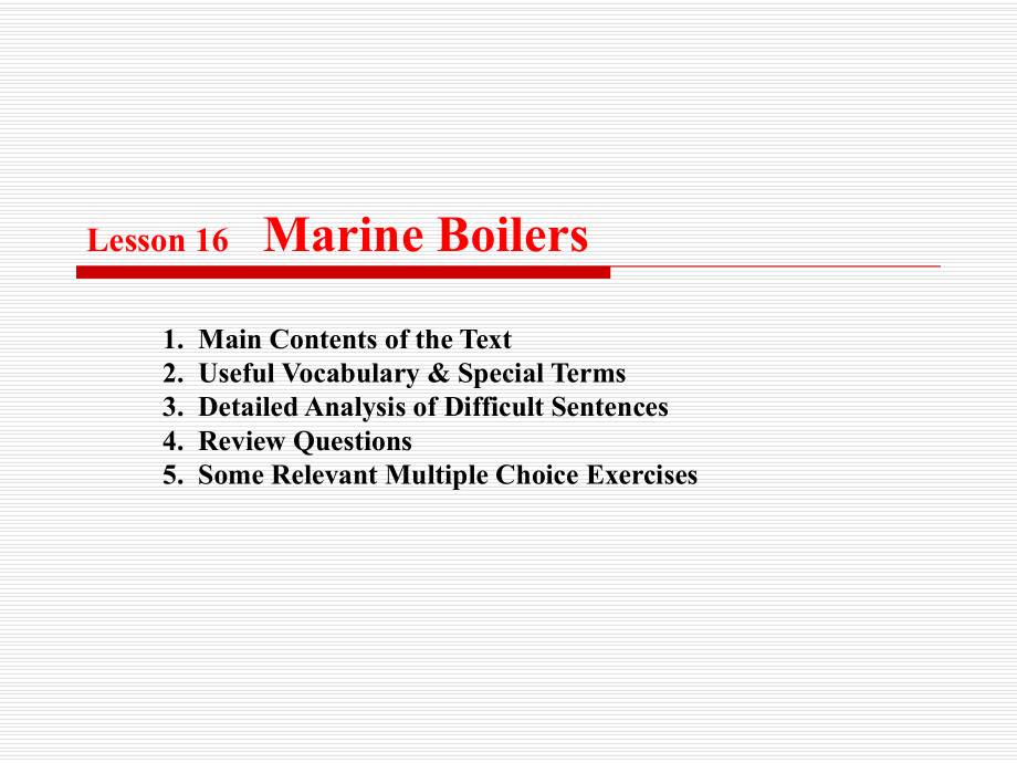 轮机英语教学课件(16)MarineBoilers.ppt_第1页