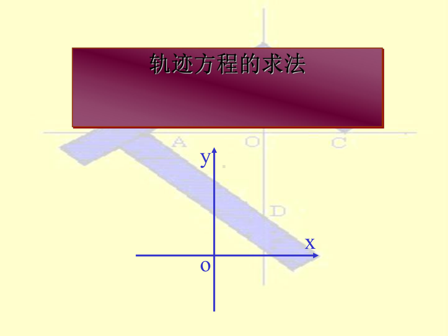 轨迹方程的求法优秀课件.ppt_第1页