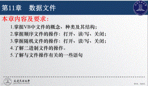 计算机基础与VisualBasic程序设计(第三版)第十一章文件课件.ppt