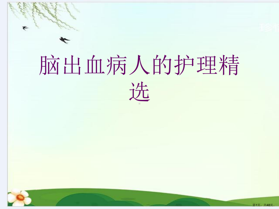 脑出血病人的护理精选课件.ppt_第1页